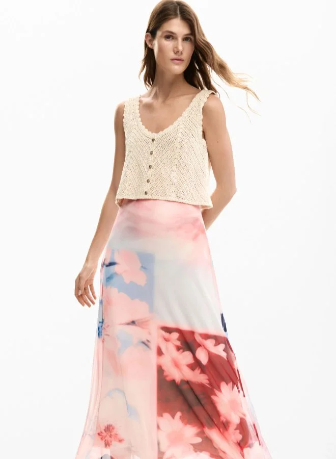 DESIGUAL Combined crochet dress